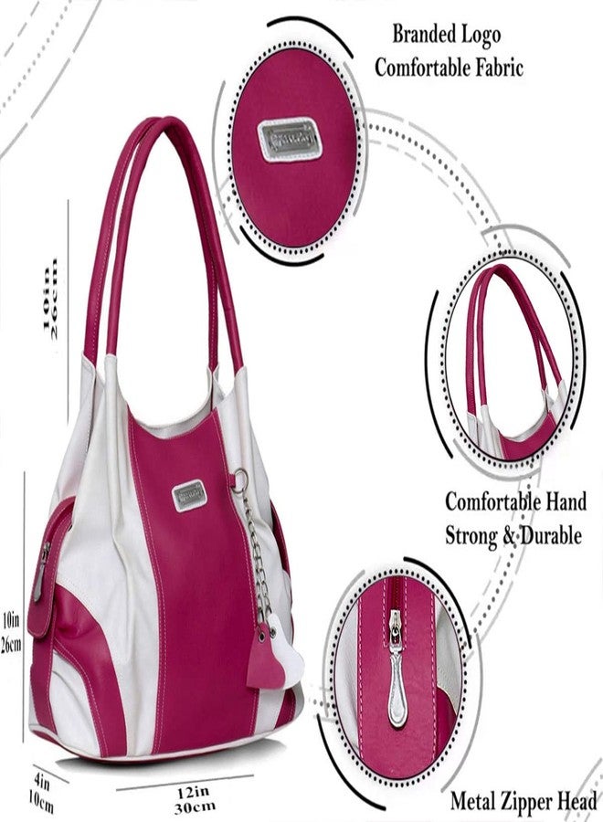 RIGHT CHOICE Women's Handbag (White & Rani) - Image 2